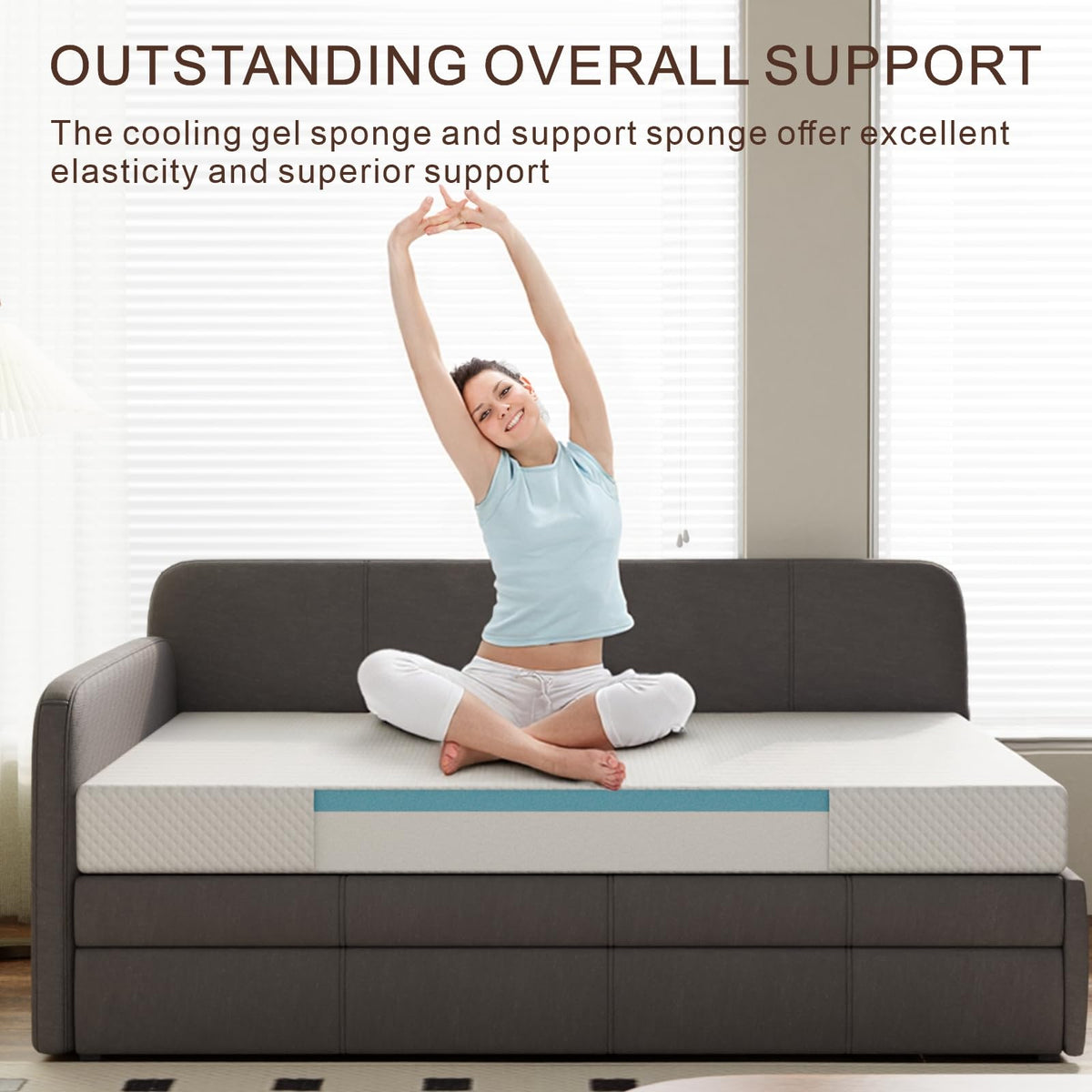 5 Inch Medium Firm Cooling Gel Memory Foam Twin Mattress Q8533