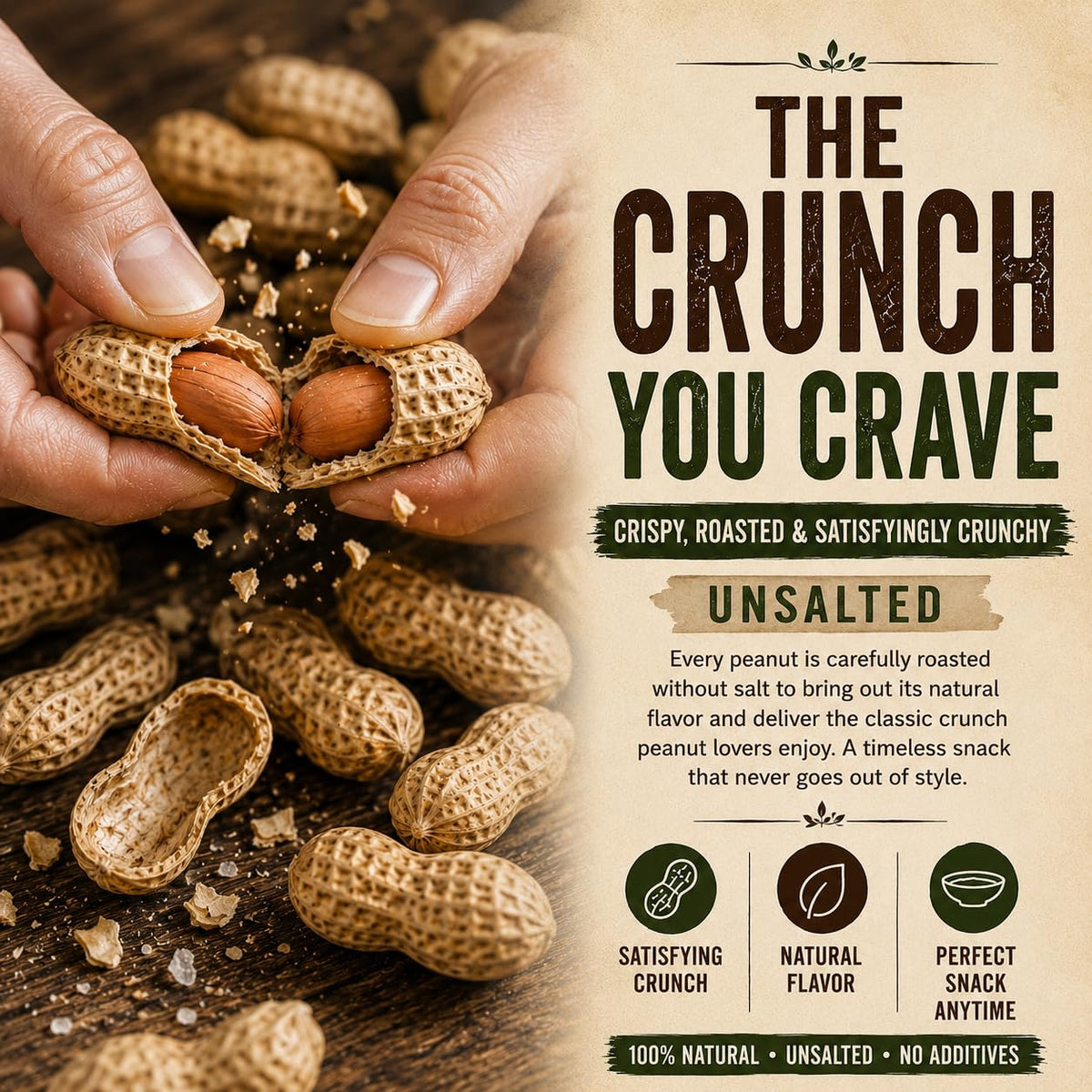 1 LB Unsalted Roasted Peanuts In Shell G71999