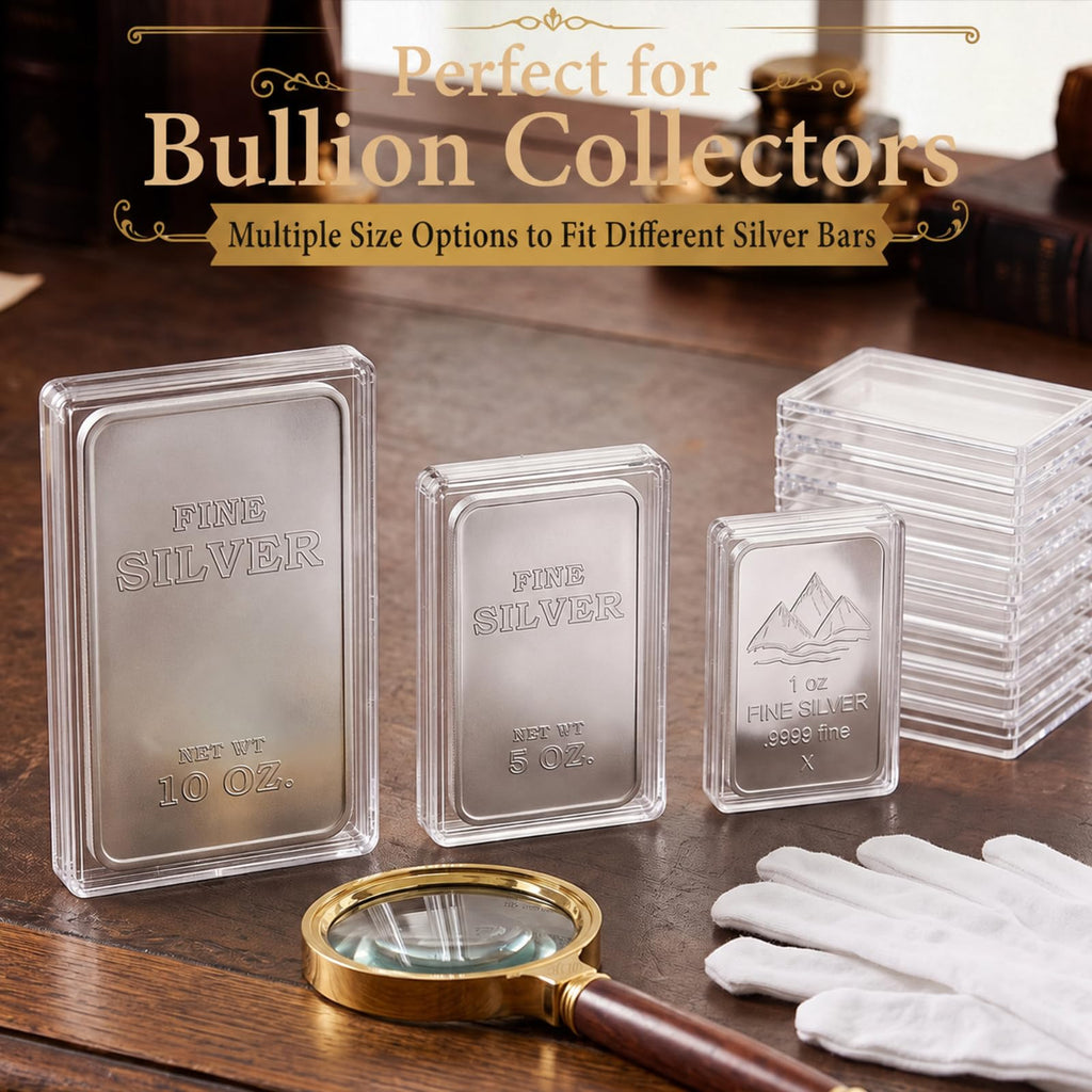60 Pcs Silver Bar Holder Case Y764