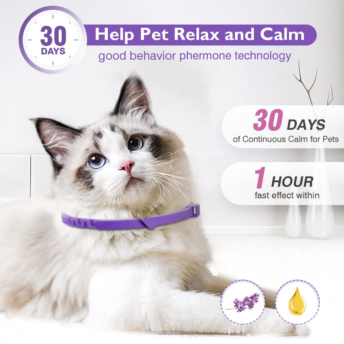 3 Pack Adjustable Calming Collars F107858