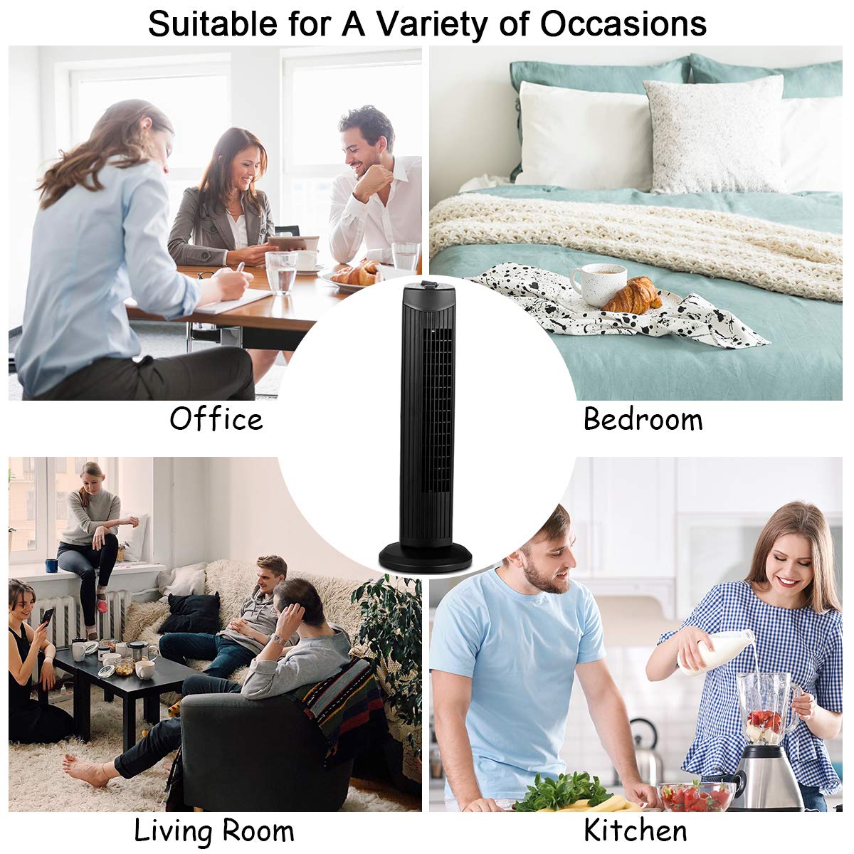 28-Inch Oscillating Tower Fan P5578