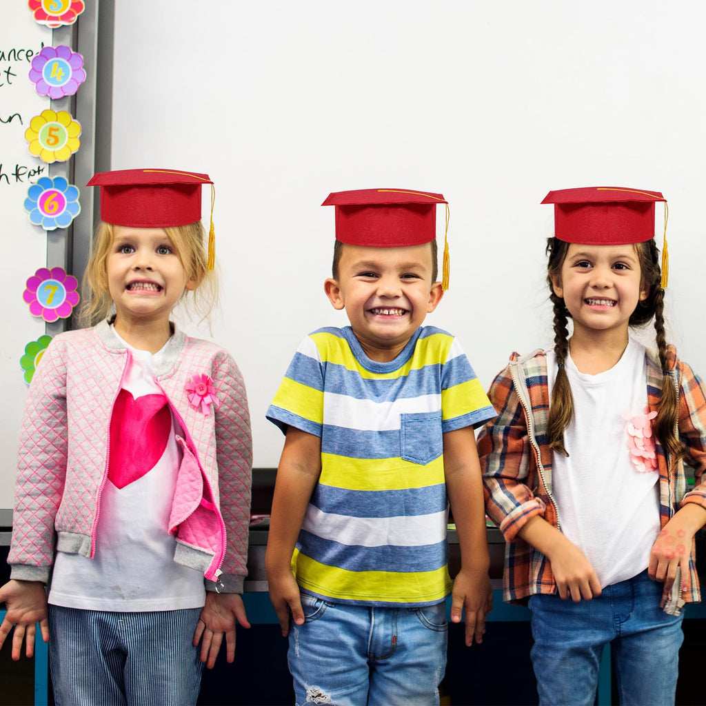 30 Pcs Child Size Felt Graduation Caps X601923