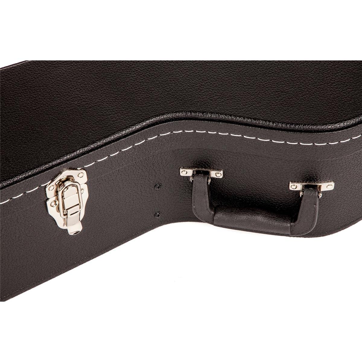 Black Flat-Top Dreadnought Acoustic Guitar Case with 1-inch Foam Padding D460757