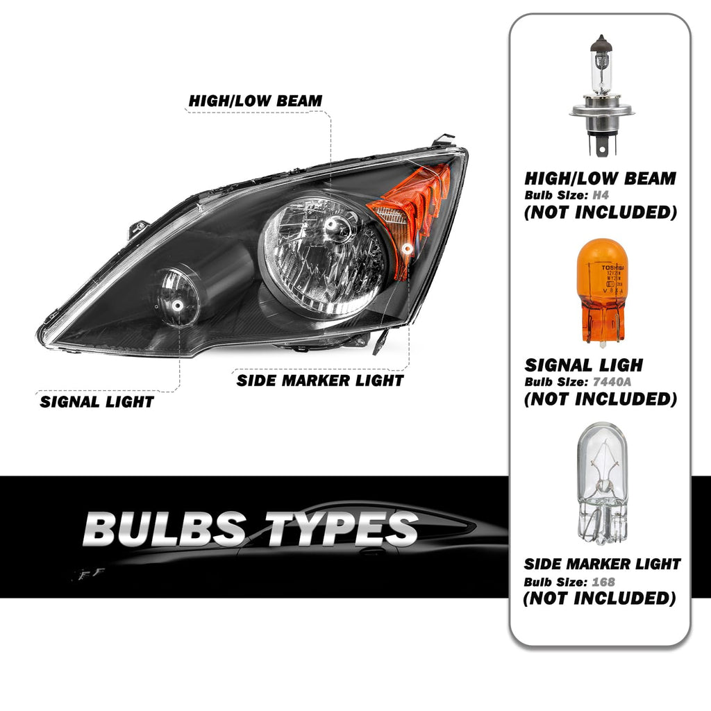 Black Headlight Replacement P7569
