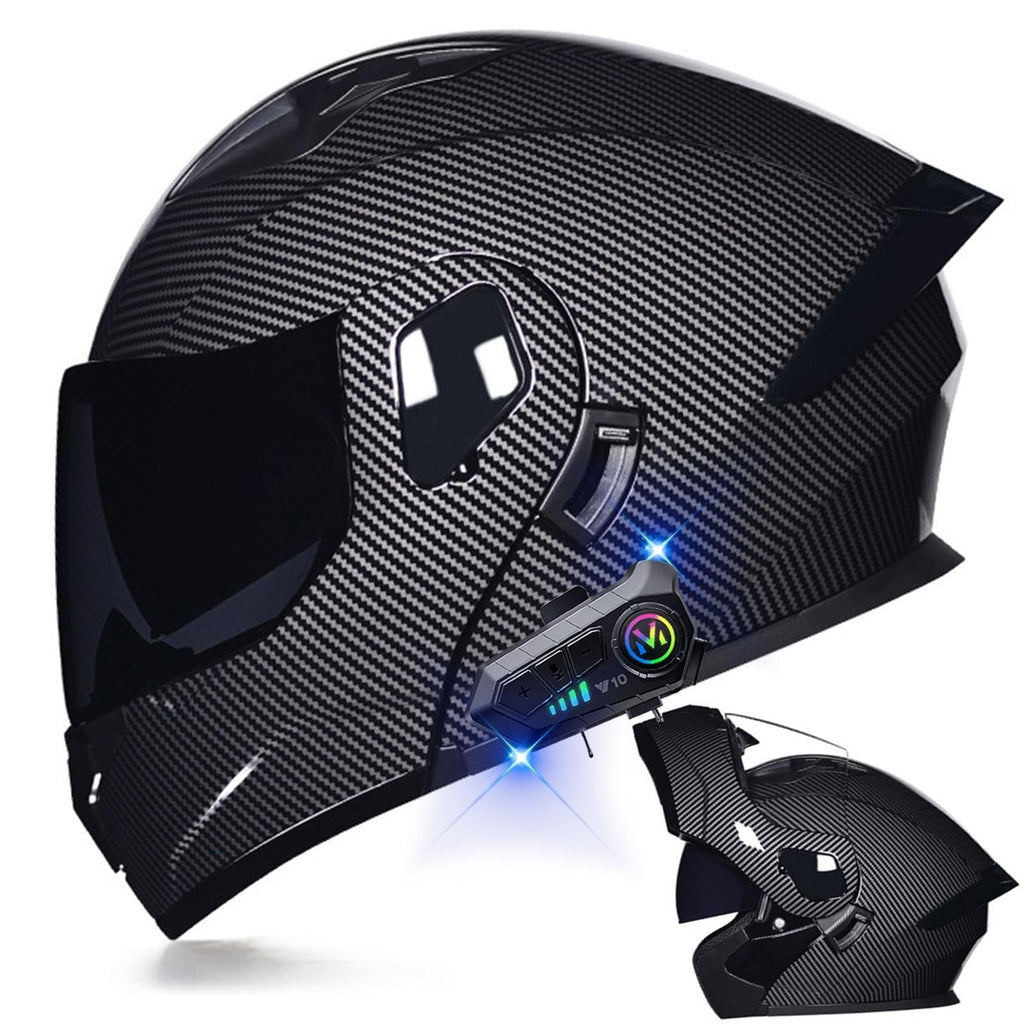 Flip-Up Motorcycle Helmet DOT Certified Dual-Lens X4979