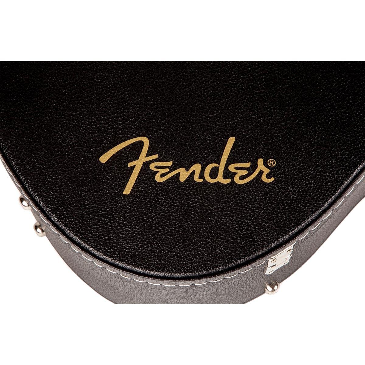 Black Flat-Top Dreadnought Acoustic Guitar Case with 1-inch Foam Padding D460757