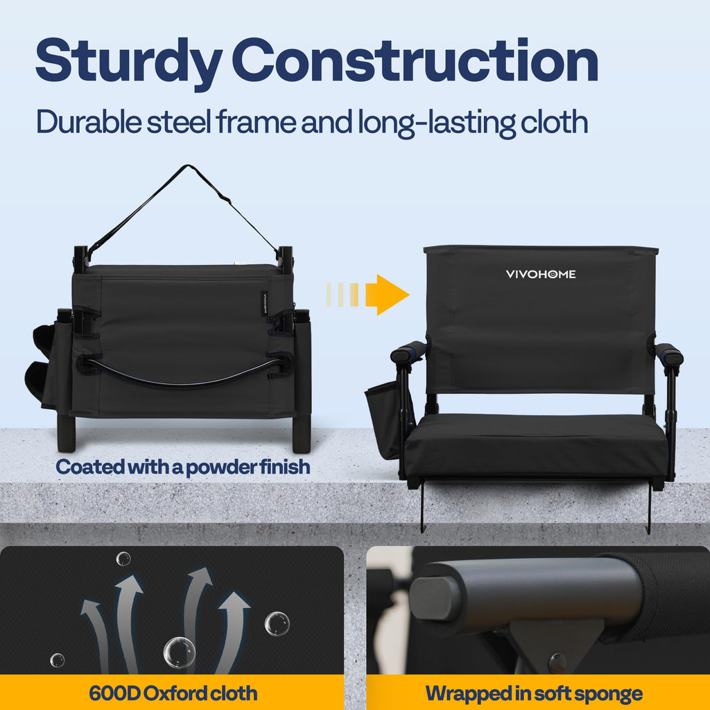 Stadium Seat with Back Support and 2.8" Cushion J24839