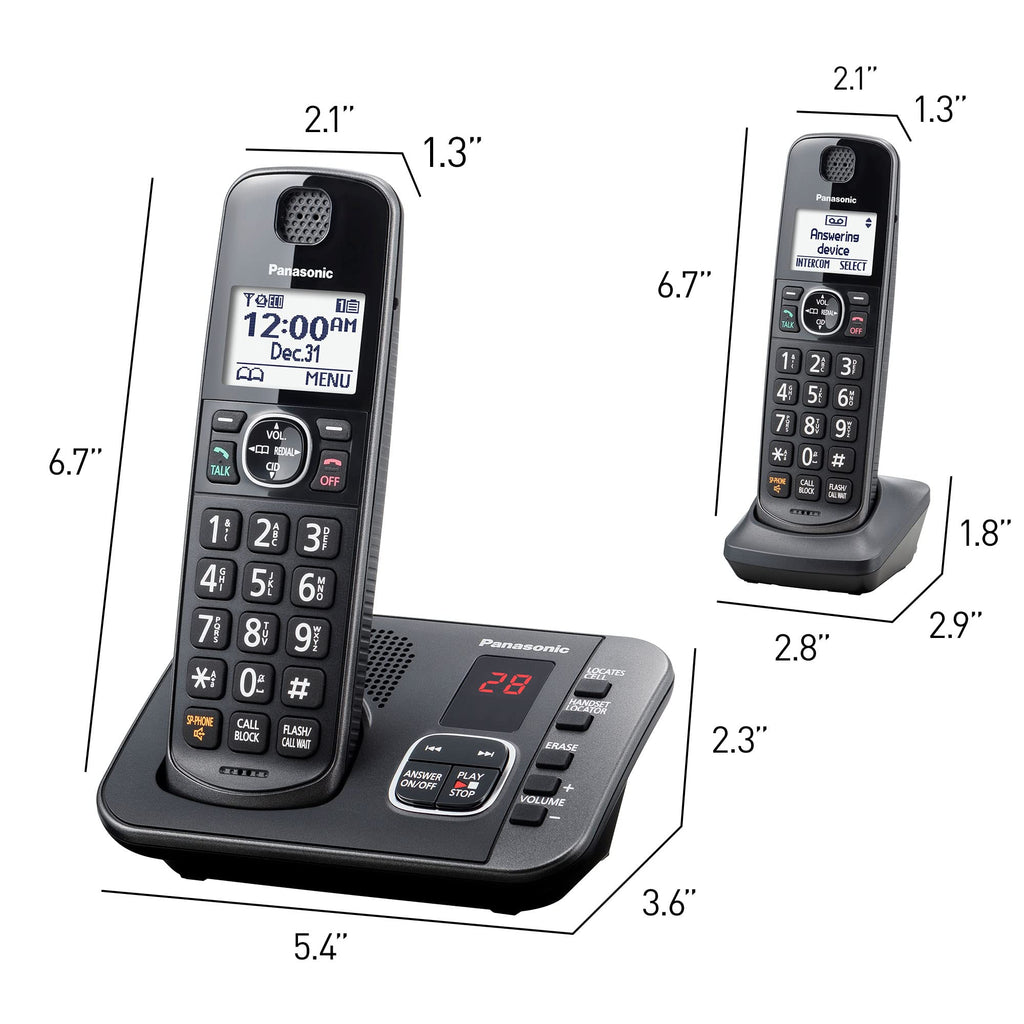 3 Cordless Phones with Answering Machine and Call Blocking A29873