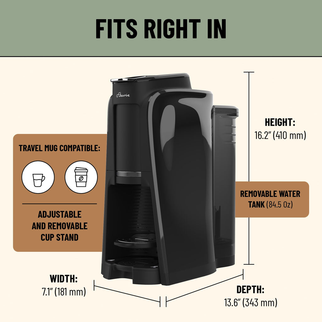 Coffee Machine with Single-Serve Freshpacks, Multiple Brew Sizes, Black X635243
