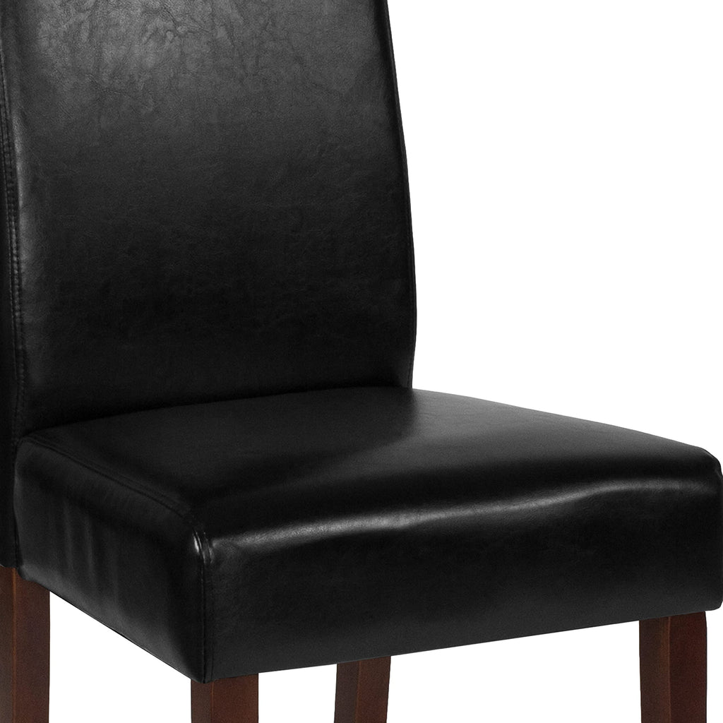 Black Faux Leather Parsons Chair 6-Pack B675330