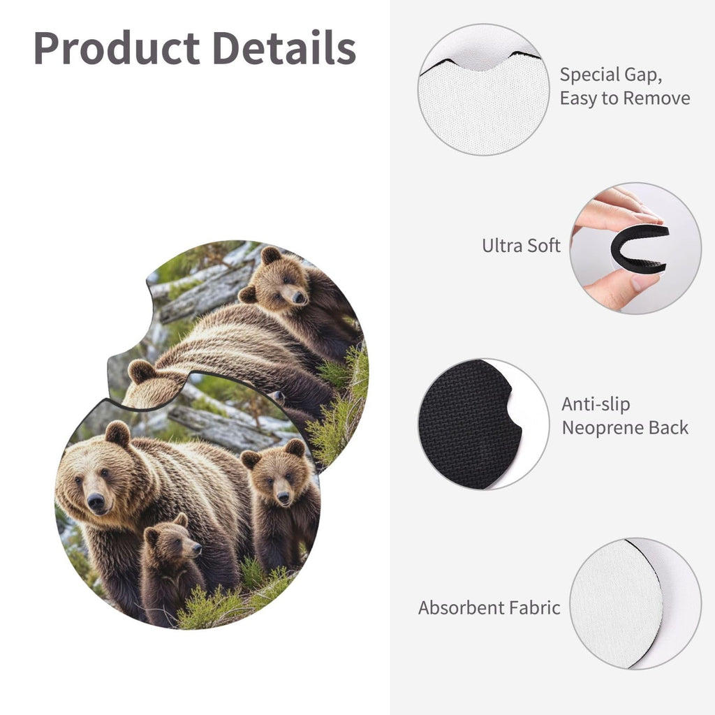 Black Drink Coasters with Metal Holder Set of 2 Y993611