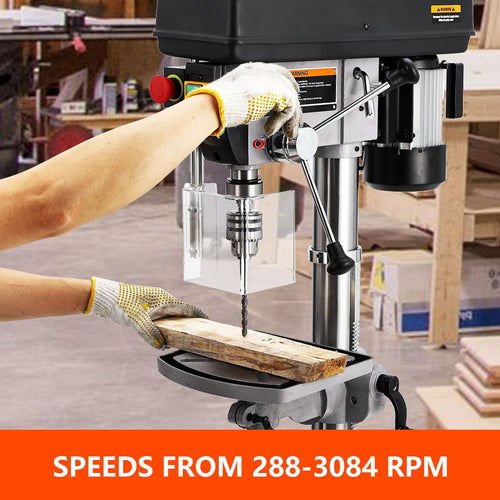 15 in Benchtop Drill Press with Variable Speed Tilting Worktable O719470