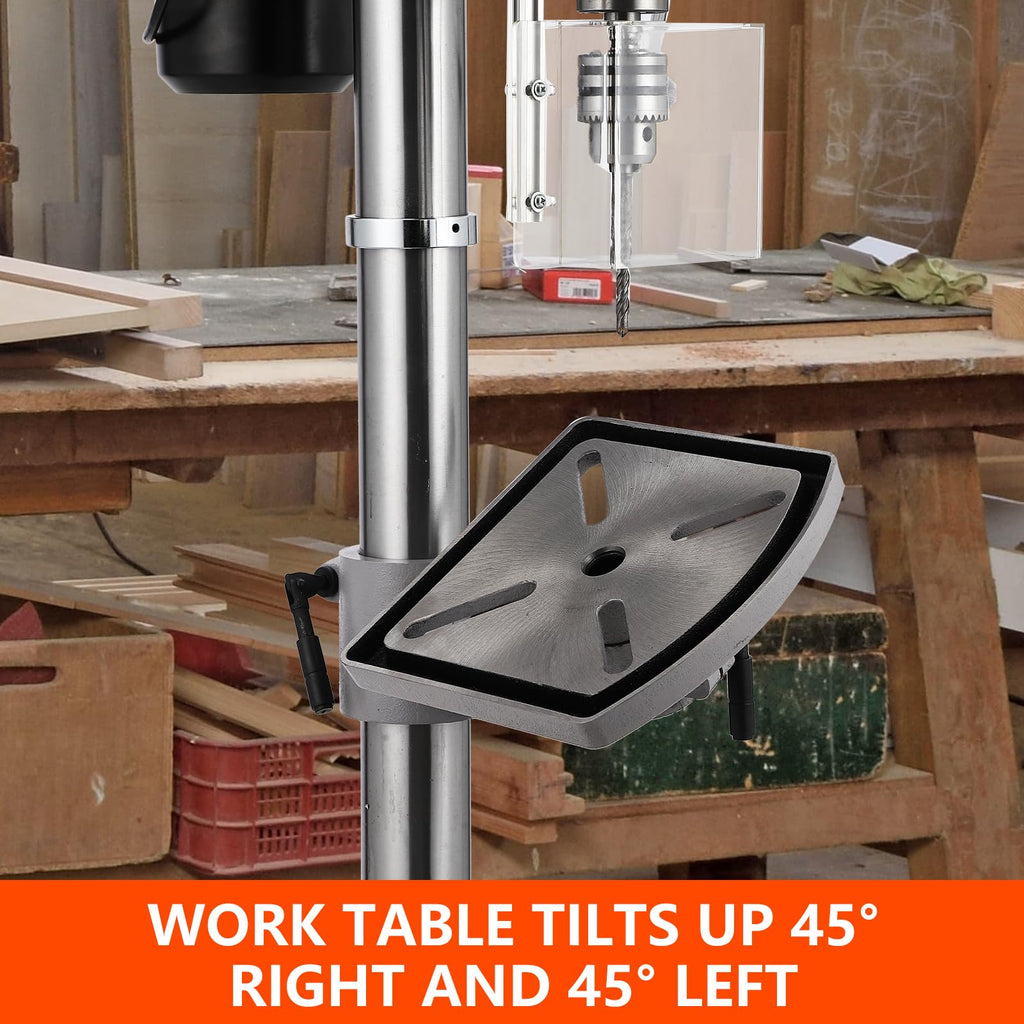 15 in Benchtop Drill Press with Variable Speed Tilting Worktable O719470