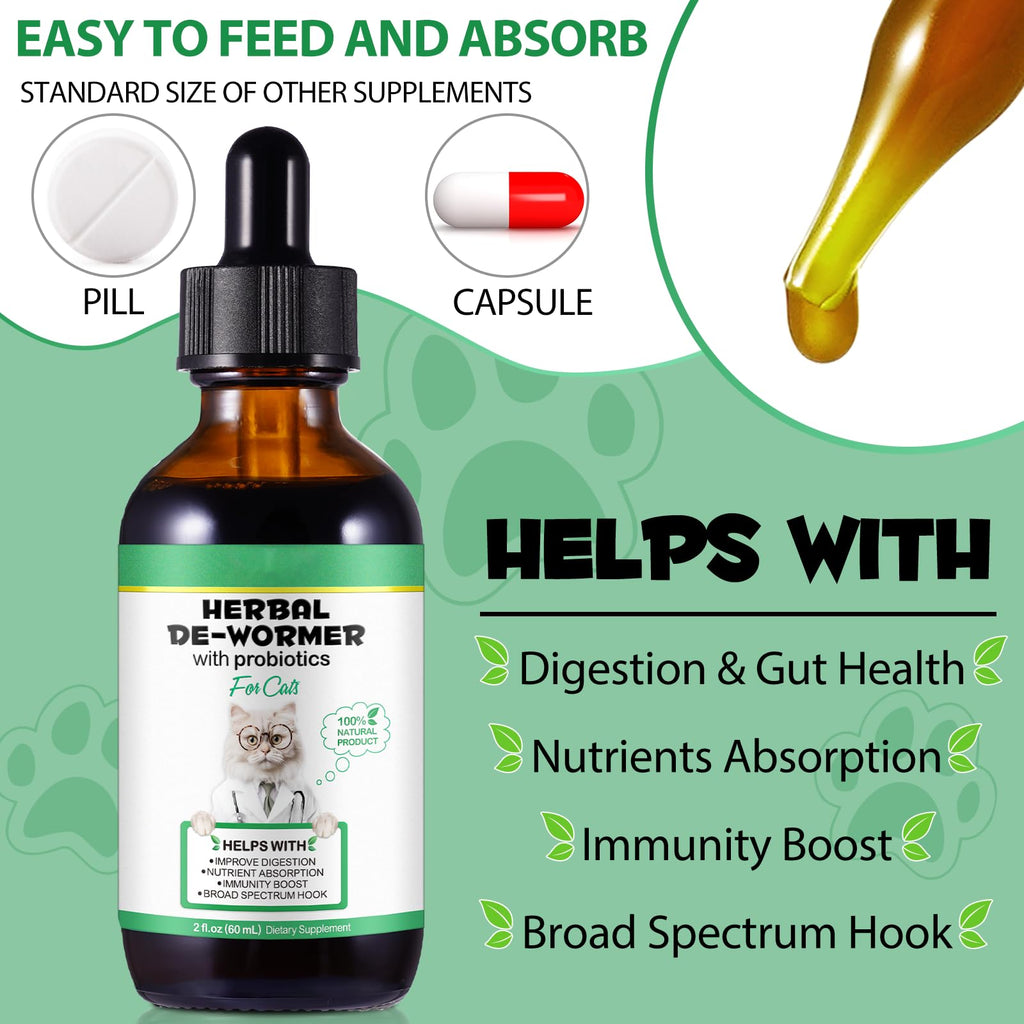 Cat Herbal Probiotics Digestive Supplement Drops 60ml U2227
