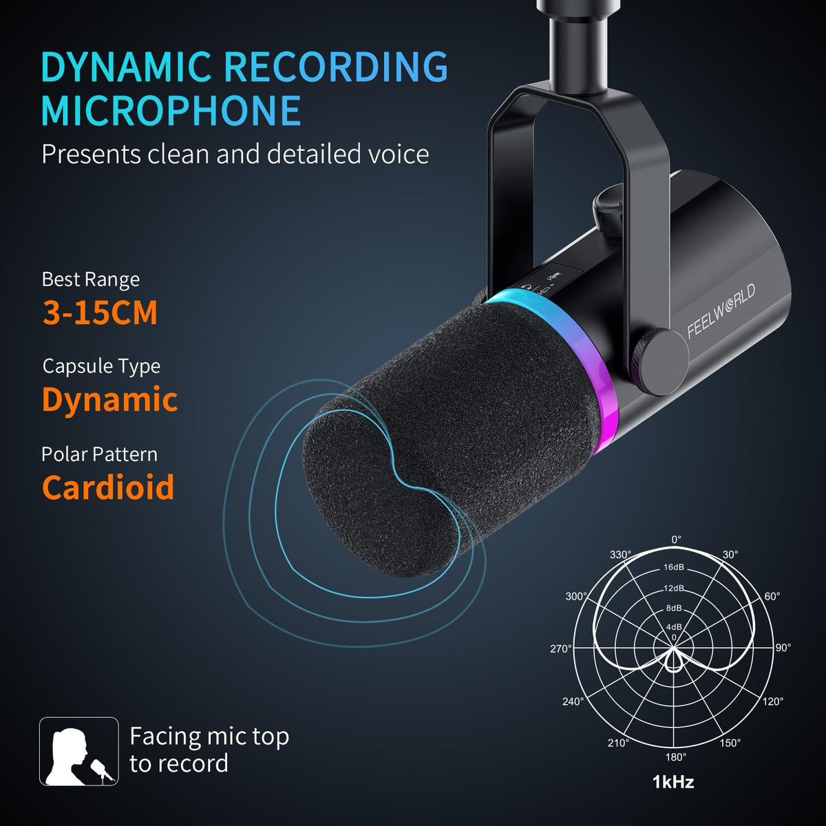 Black Metal Dynamic Microphone B36827
