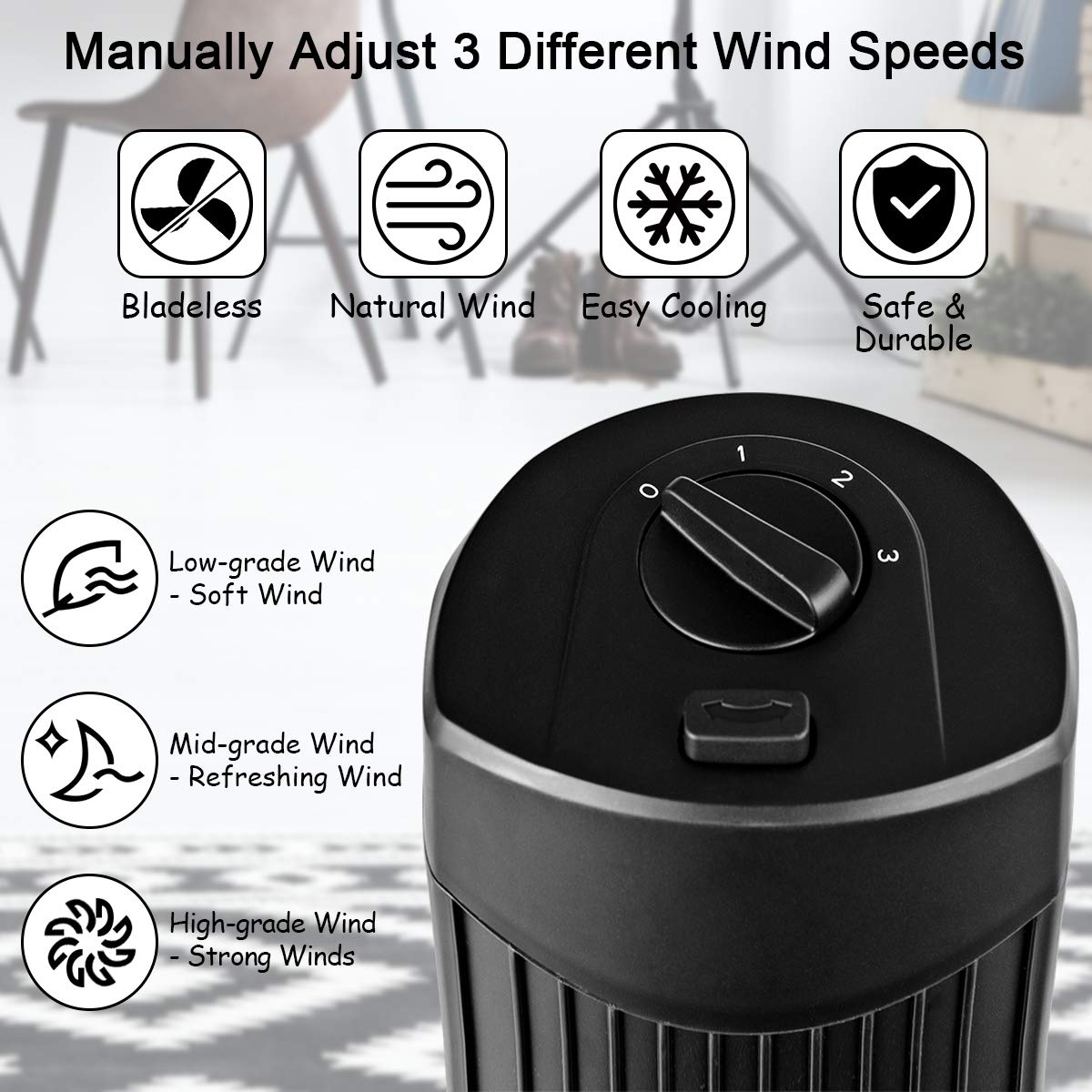 28-Inch Oscillating Tower Fan P5578