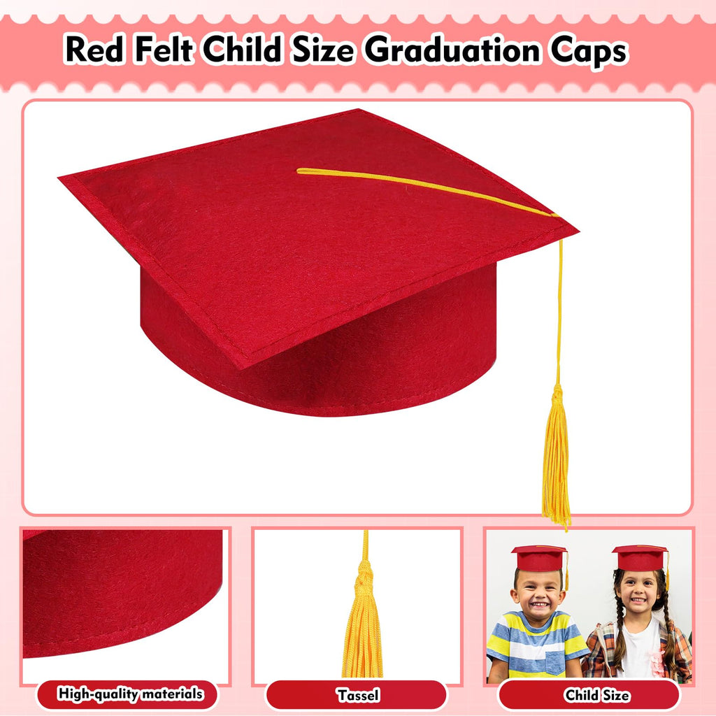 30 Pcs Child Size Felt Graduation Caps X601923