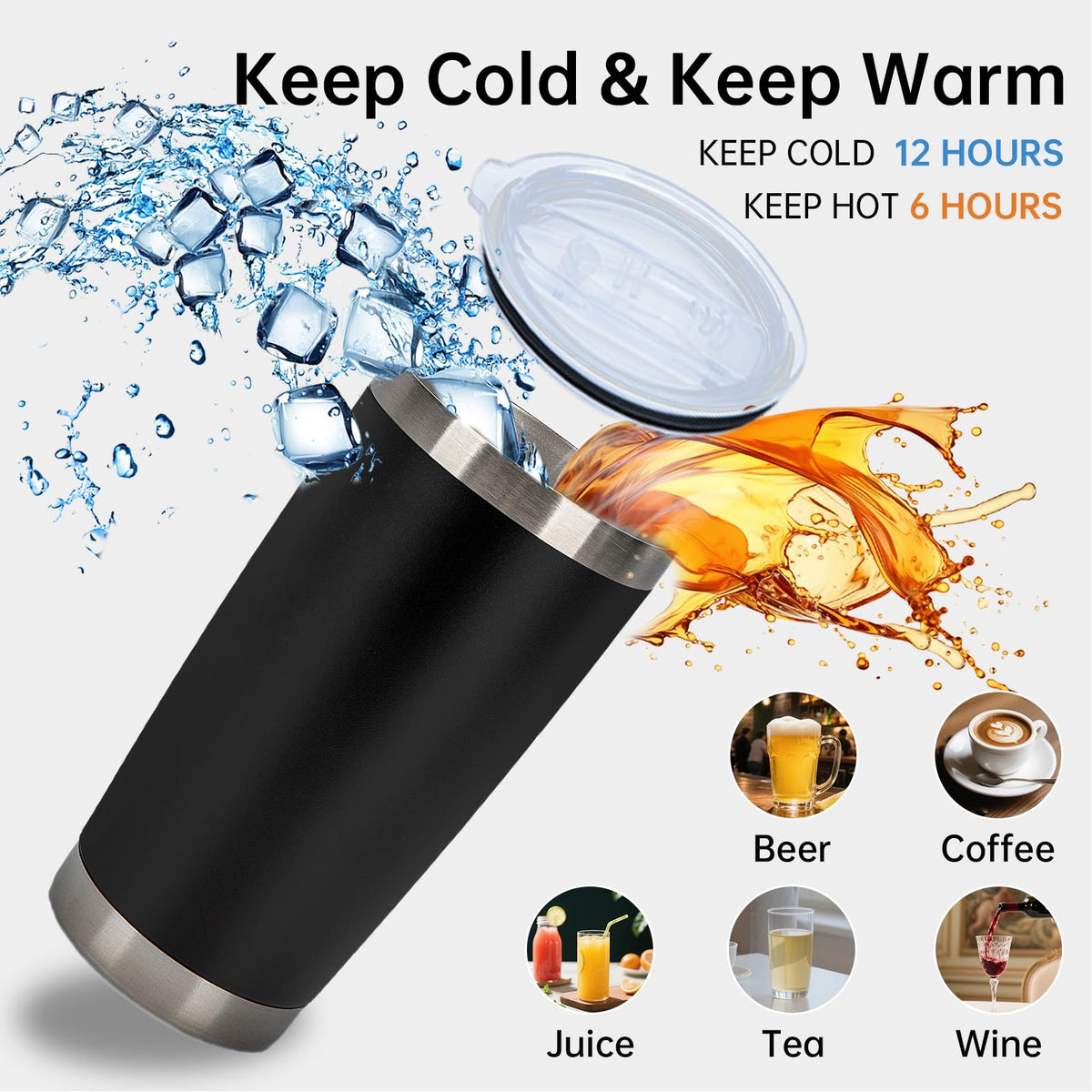 32 Pack 20oz Stainless Steel Insulated Tumblers with Lid & Straw Z644
