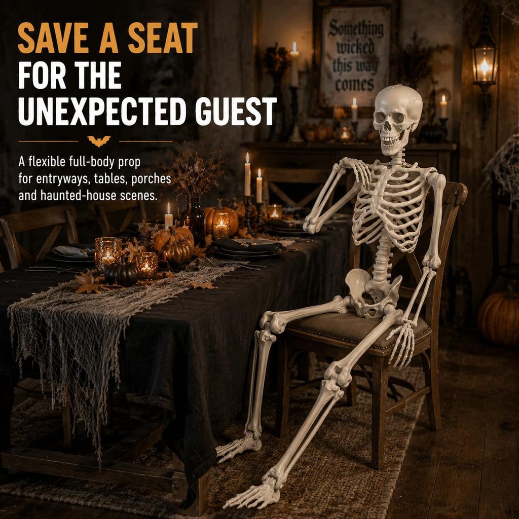 Life Size Posable Full Body Skeleton with Movable Joints and Hanging Loop K16890