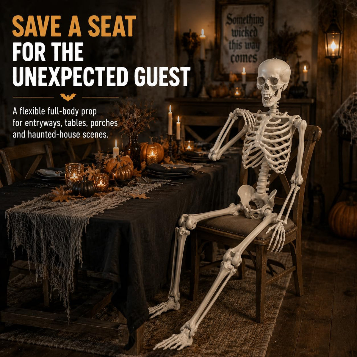 Life Size Posable Full Body Skeleton with Movable Joints and Hanging Loop K16890