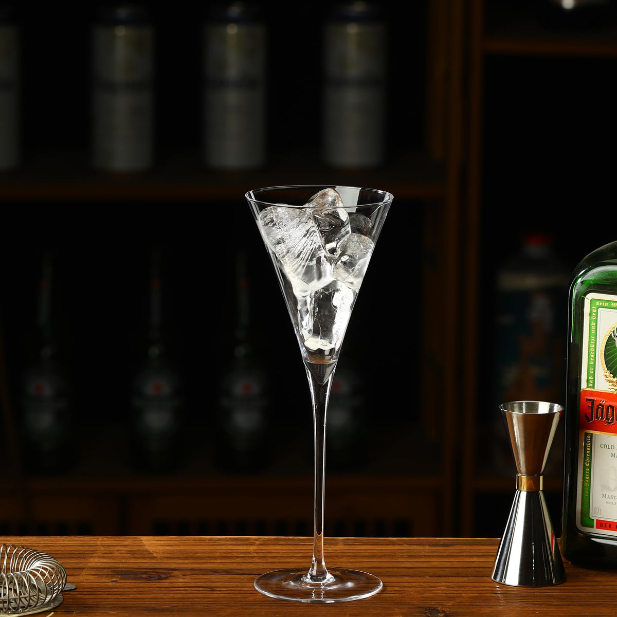 Clear Hand Blown 4 oz Martini Glasses Set of 6 N37774