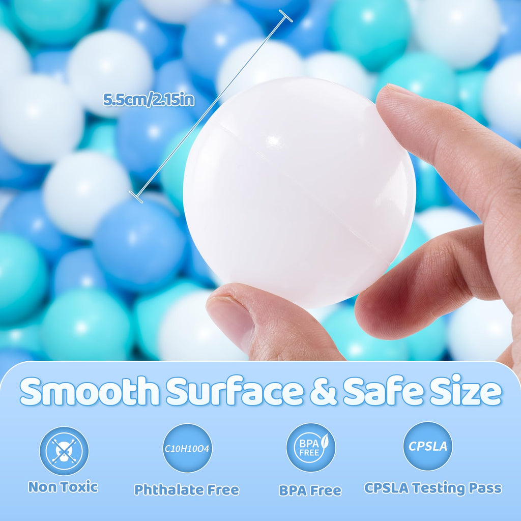 BPA Free Crush Proof Plastic Ball Pit Balls 2.15 Inch U782