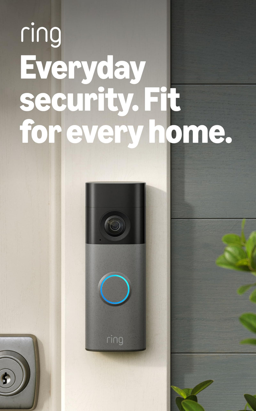 Battery Doorbell 2K Wide-Angle Speckled Gray X35416