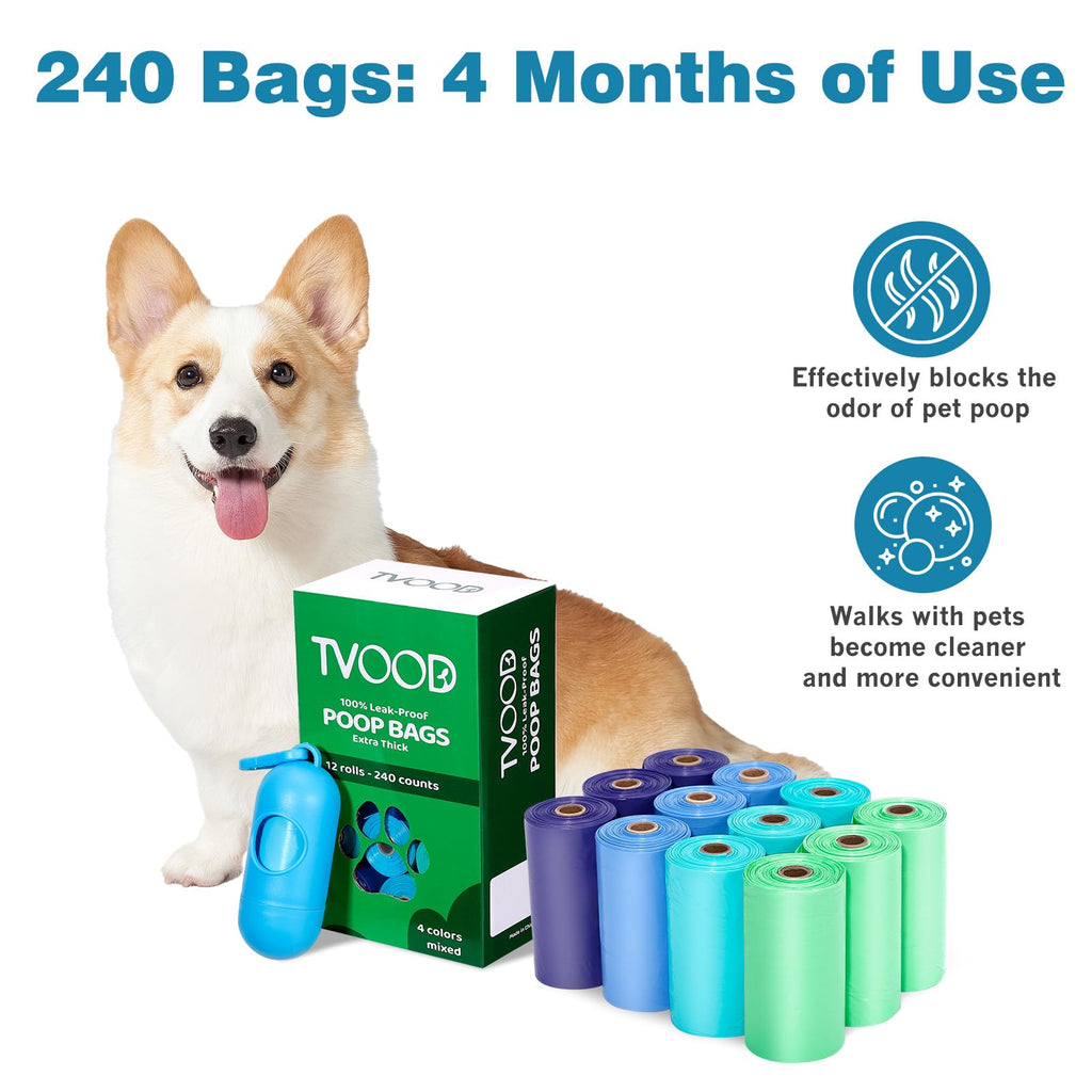 Dog Poop Bags Rolls 240 Count Leakproof N3770