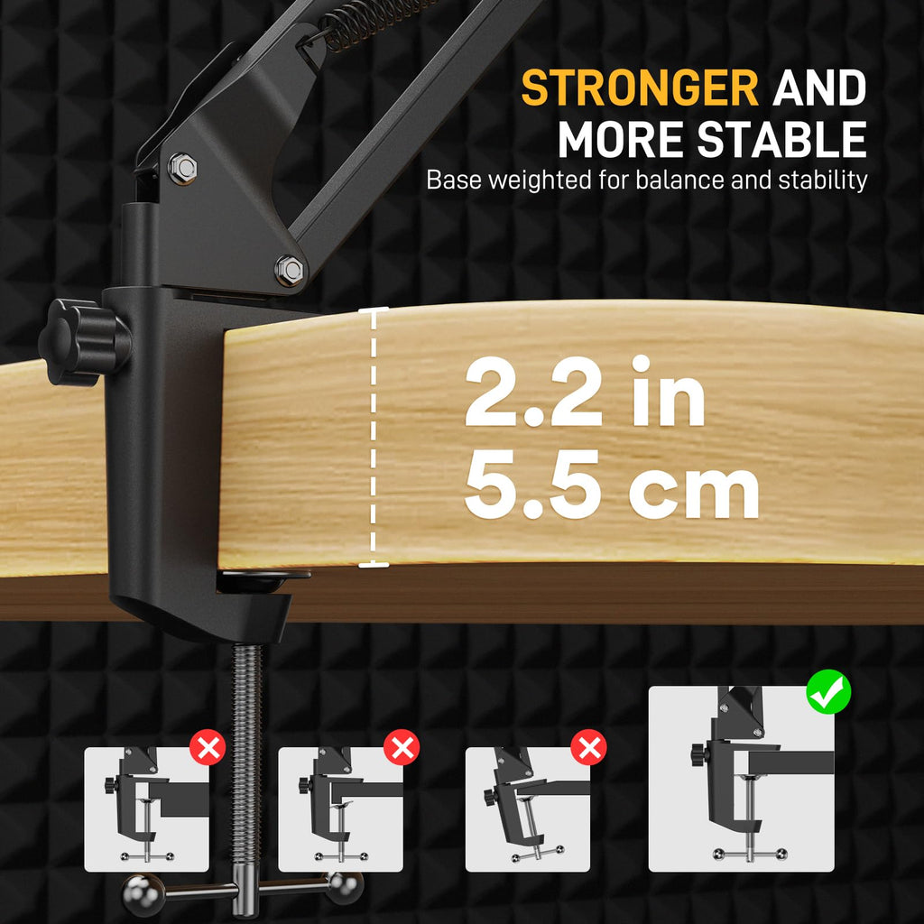 Wireless Condenser Microphone with Boom Arm Stand U601