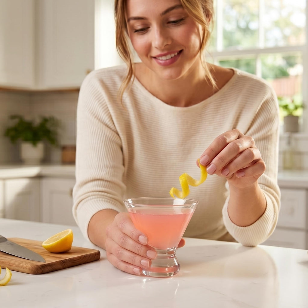 10-Ounce Plastic Stemless Martini Glasses Set of 6 G938