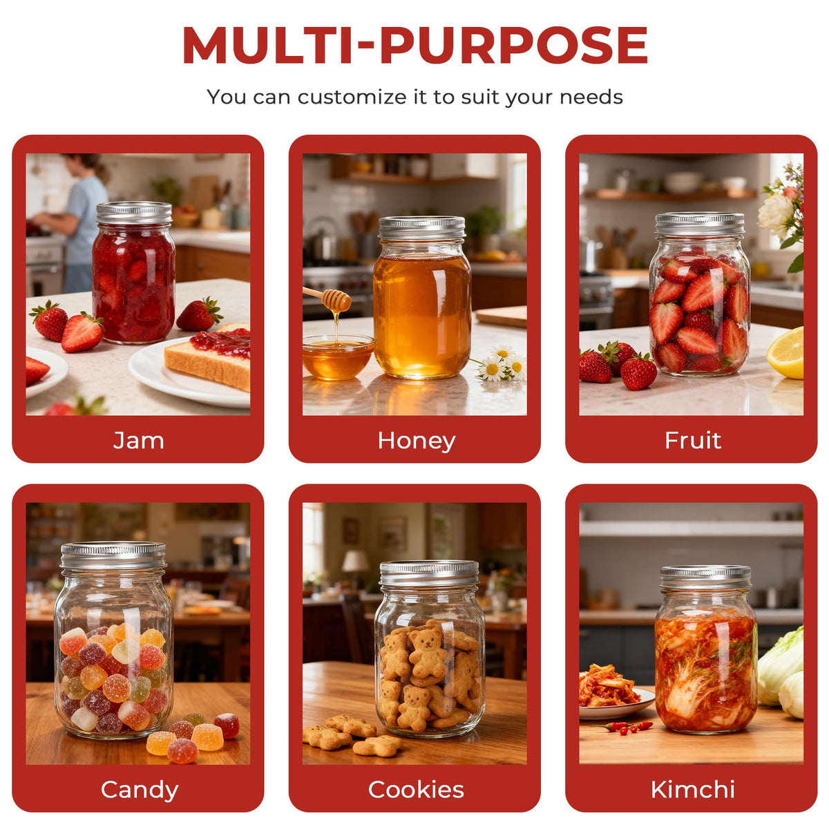 16 oz Glass Mason Jars 15 Pack K5635