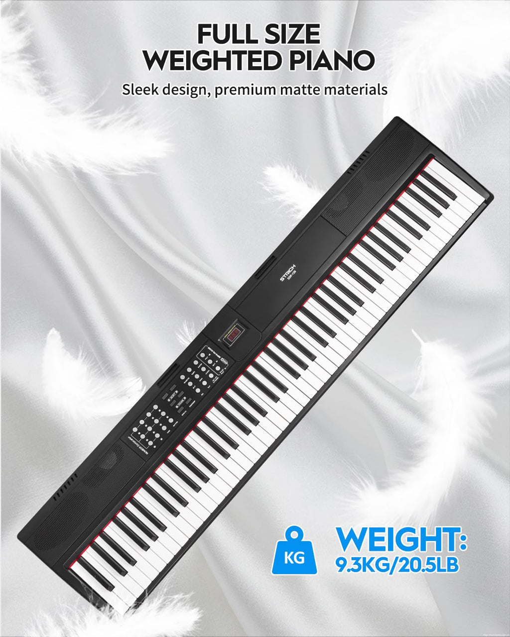88 Keys Weighted Hammer-Action Digital Piano with Sustain Pedal C732412