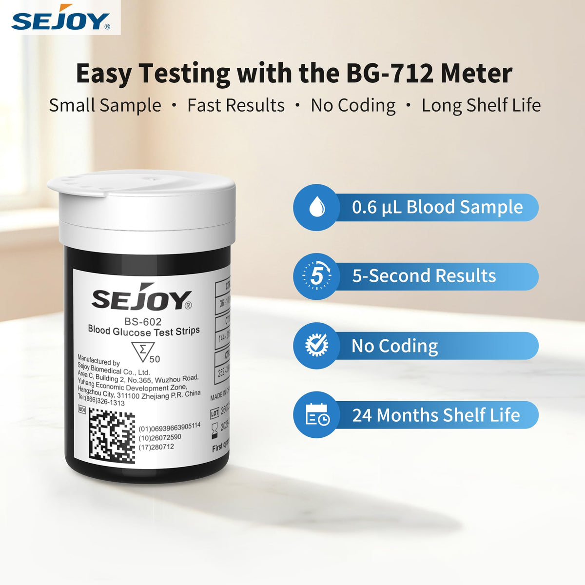 Blood Glucose Test Strips 50 Count Y597