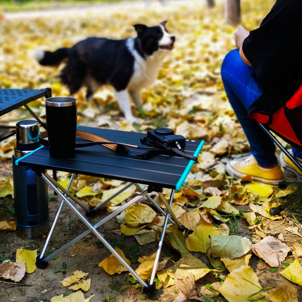 Portable Aluminum Folding Camping Table Black C973511