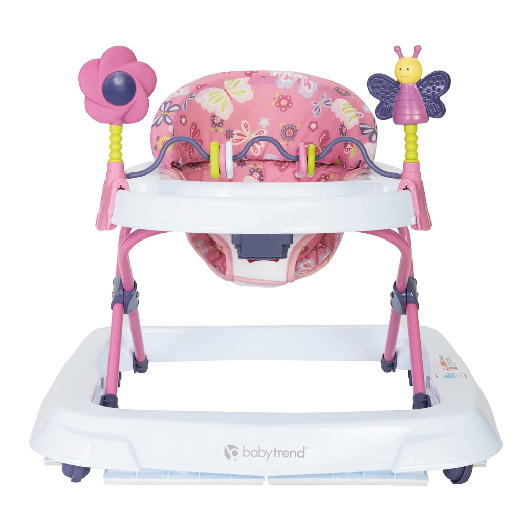 Activity Walker with Toy Bar, Front Wheels, Tray, Adjustable Height and Fold Frame J668074