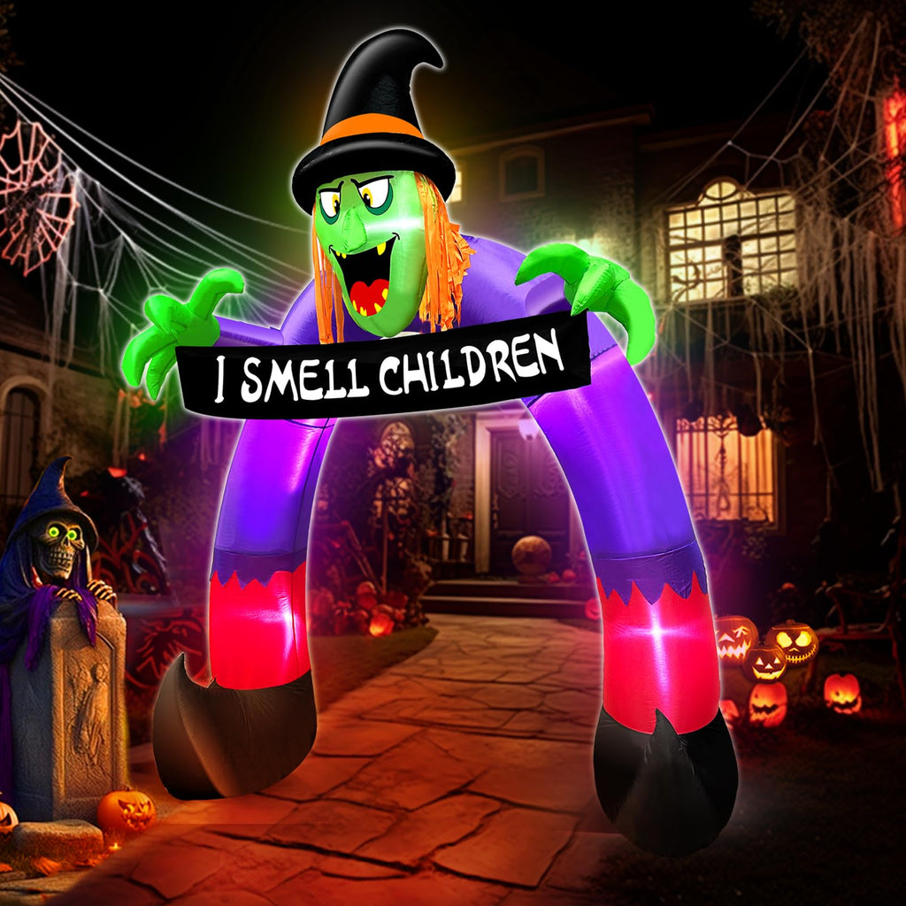 8Ft Halloween Inflatable Witch Archway O276485