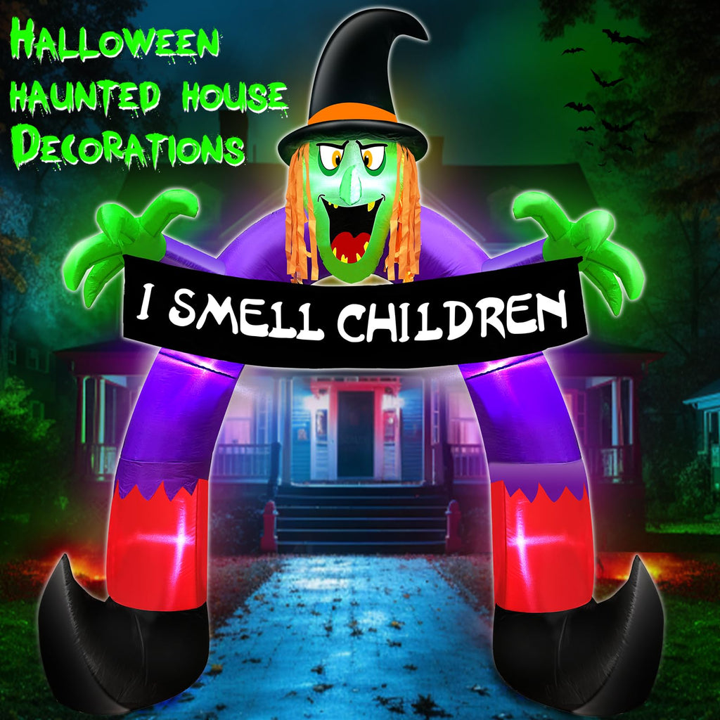 8Ft Halloween Inflatable Witch Archway O276485