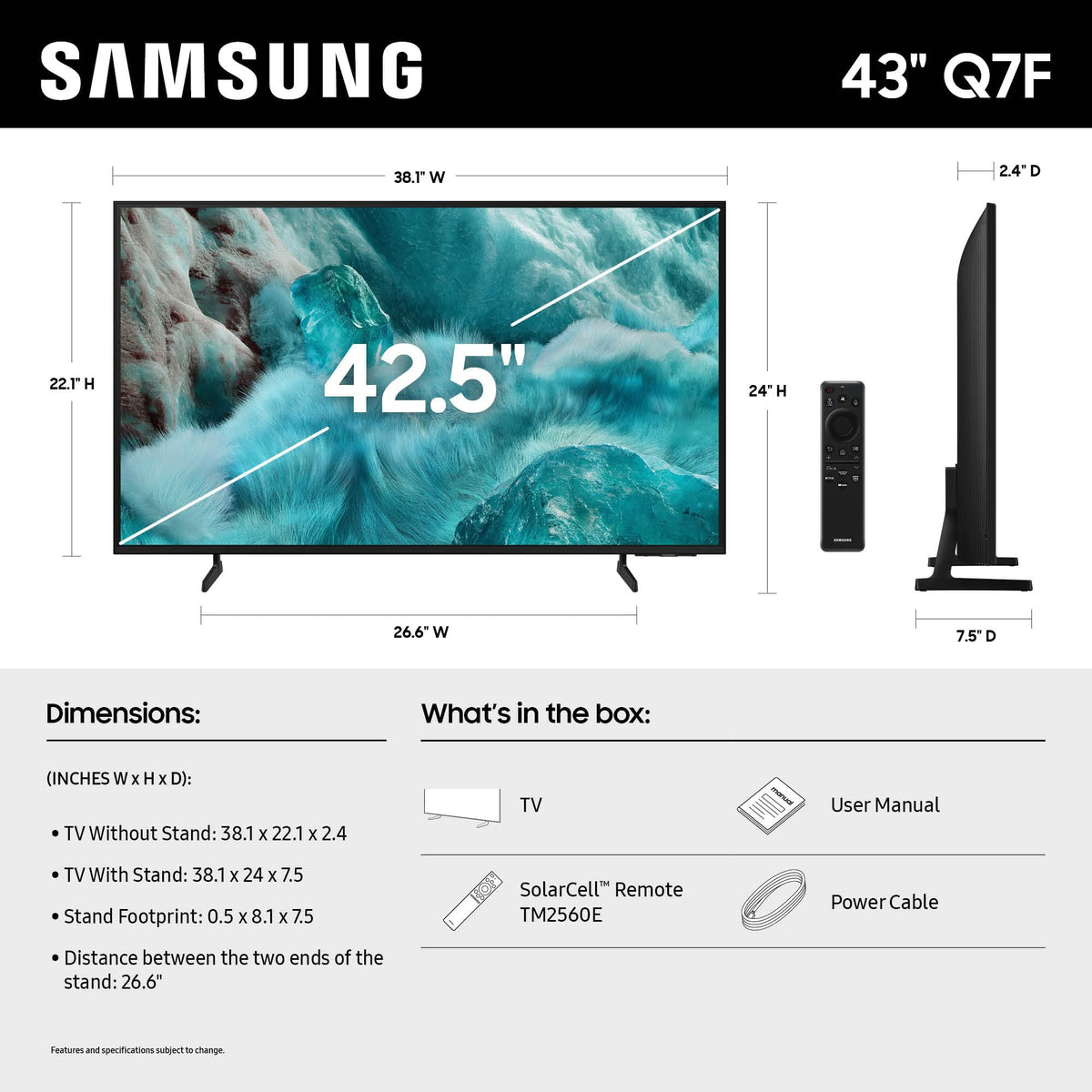 43 Inch QLED 4K Smart TV C80539