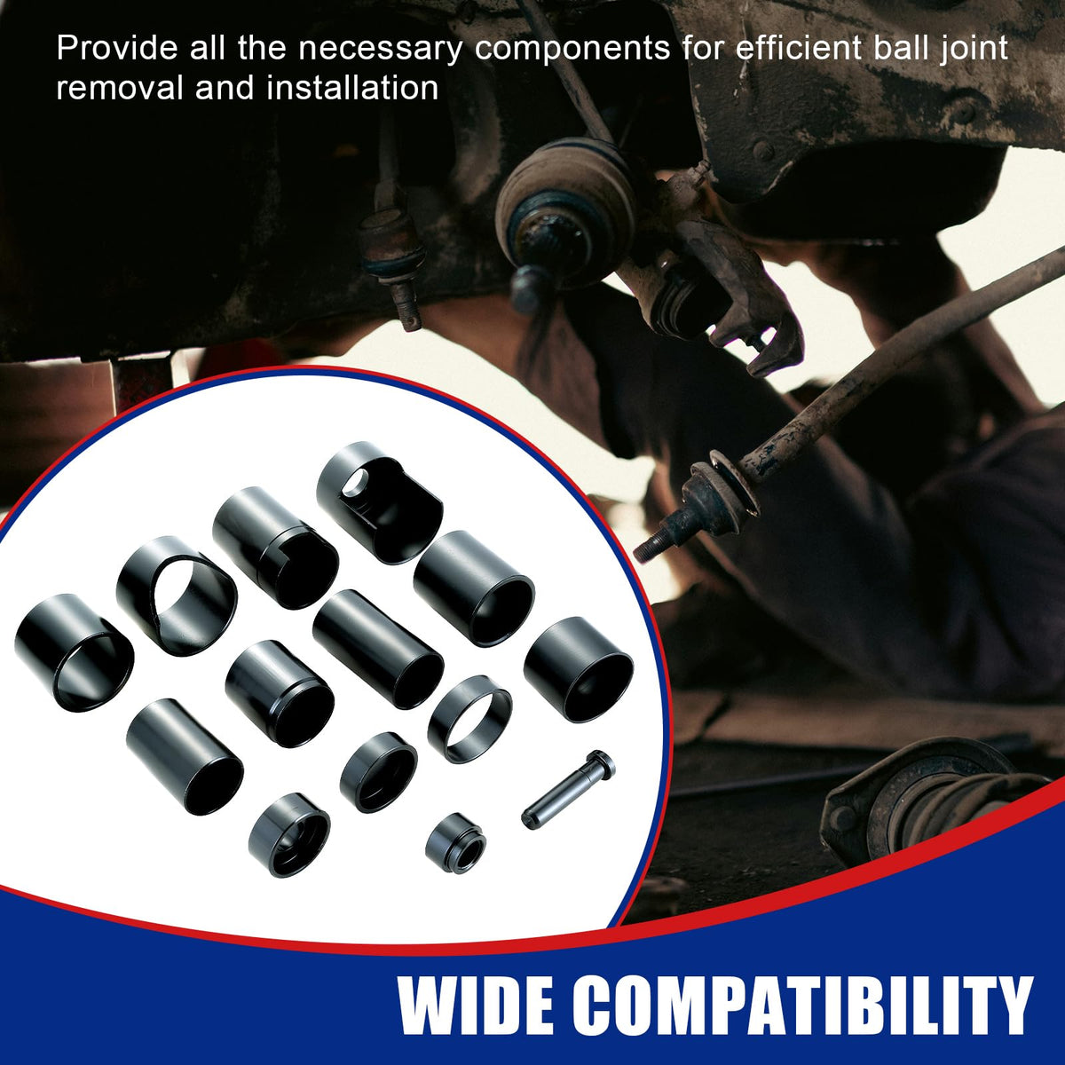 14 Piece Ball Joint Service Adapter Set D582398
