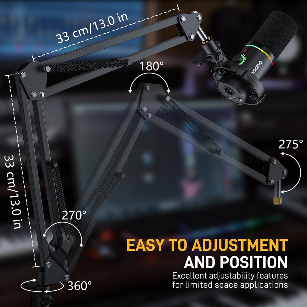 Wireless Condenser Microphone with Boom Arm Stand U601