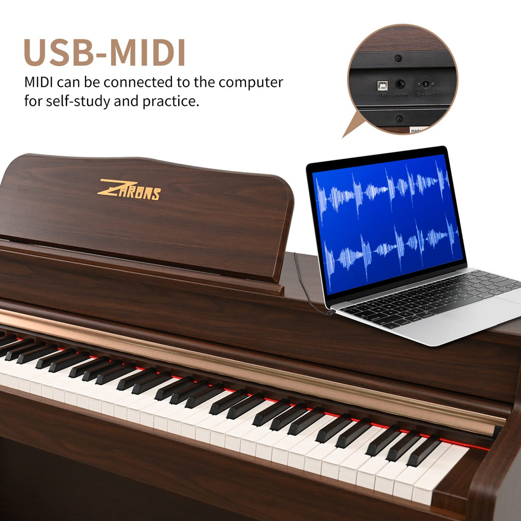 88 Key Full Weighted Digital Piano with Triple Pedal H342078