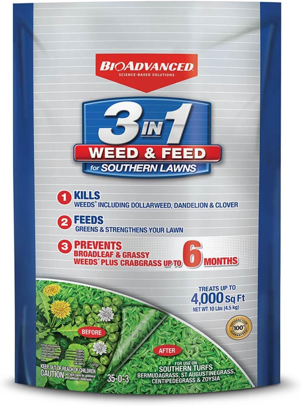 3-in-1 Weed and Feed Granules 10 lb Bag L4226