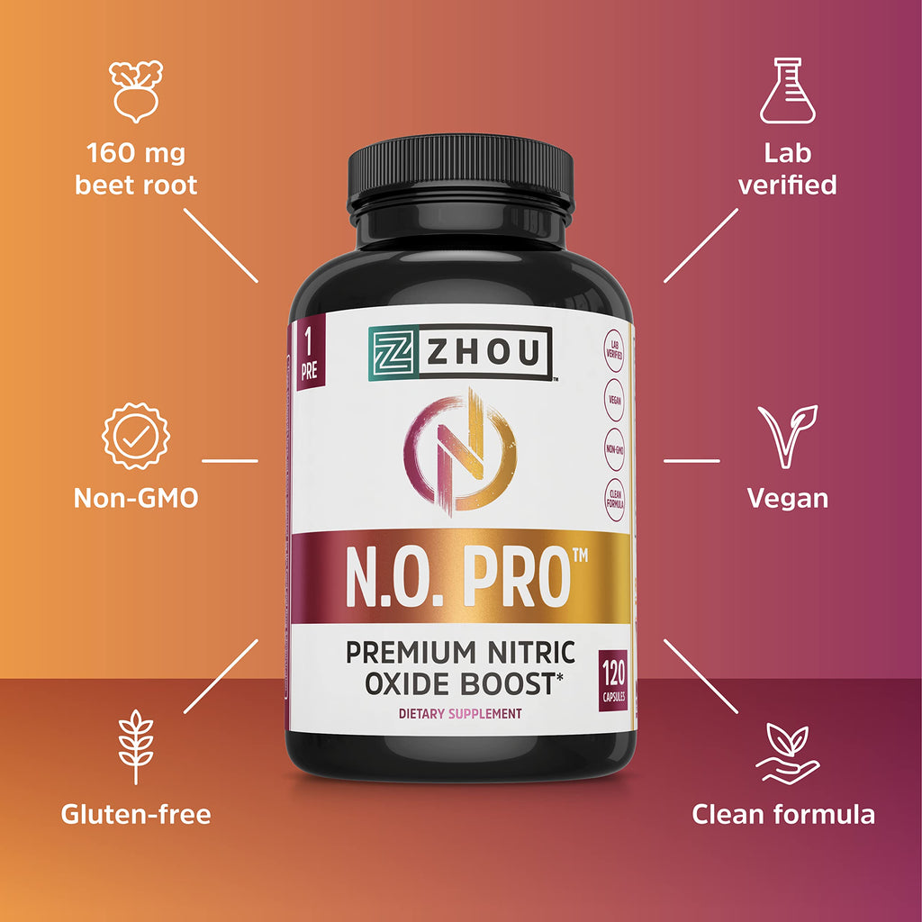 Nitric Oxide Supplement with Beet Root & L Arginine, 120 Veggie Capsules F990317