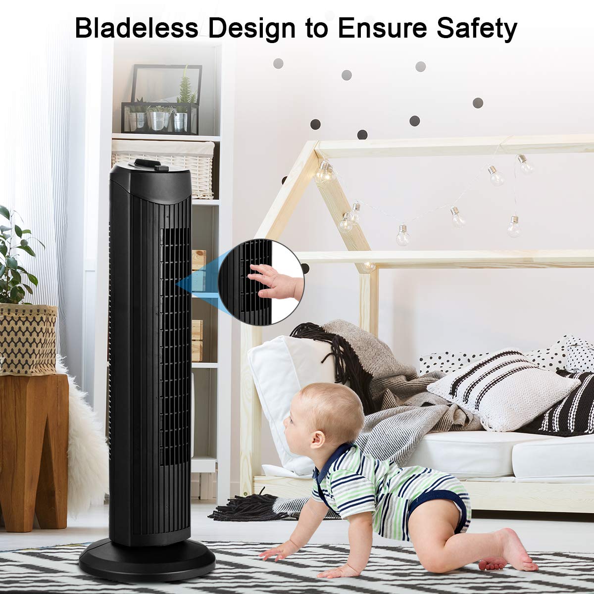 28-Inch Oscillating Tower Fan P5578