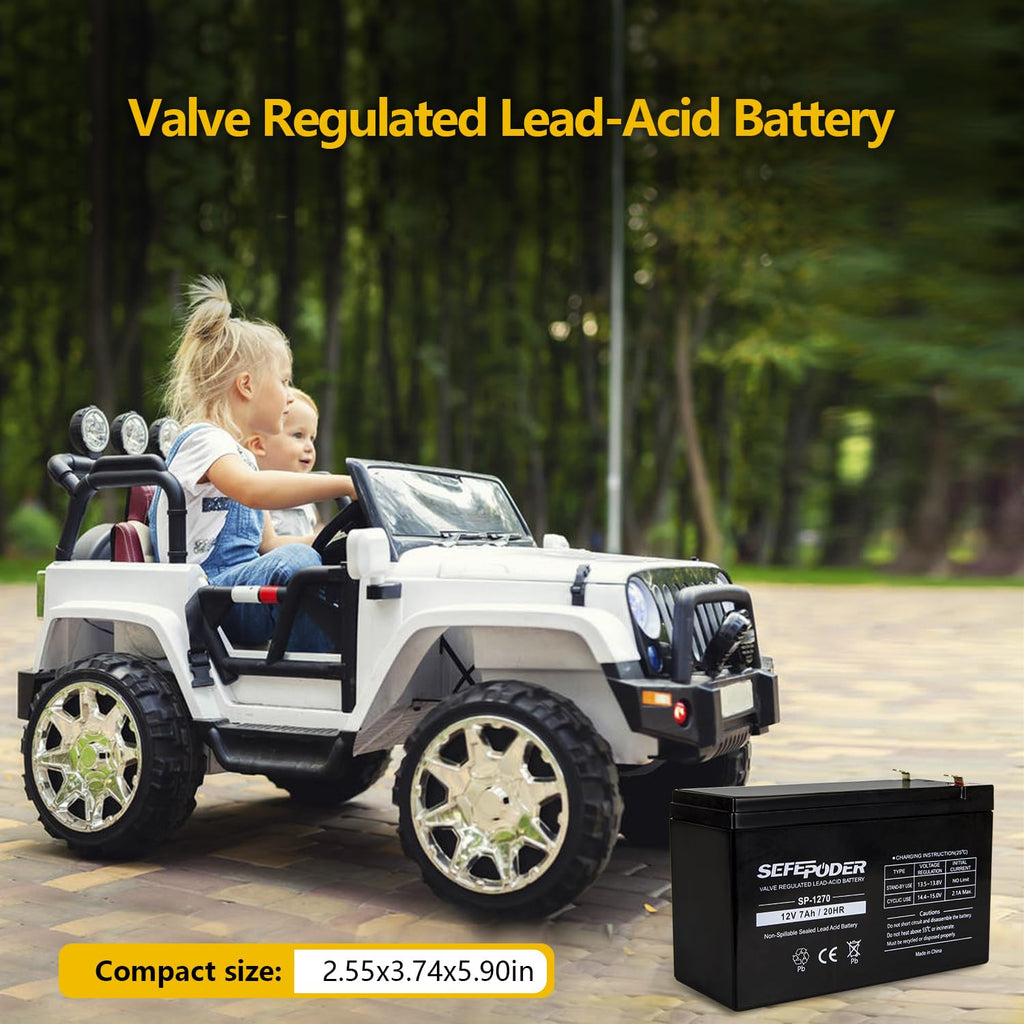 12 Volt 7ah Rechargeable Sealed Lead Acid Battery 2 Pack K56410