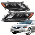 2PCS Black Housing Clear Lens Headlight Assembly Set A470