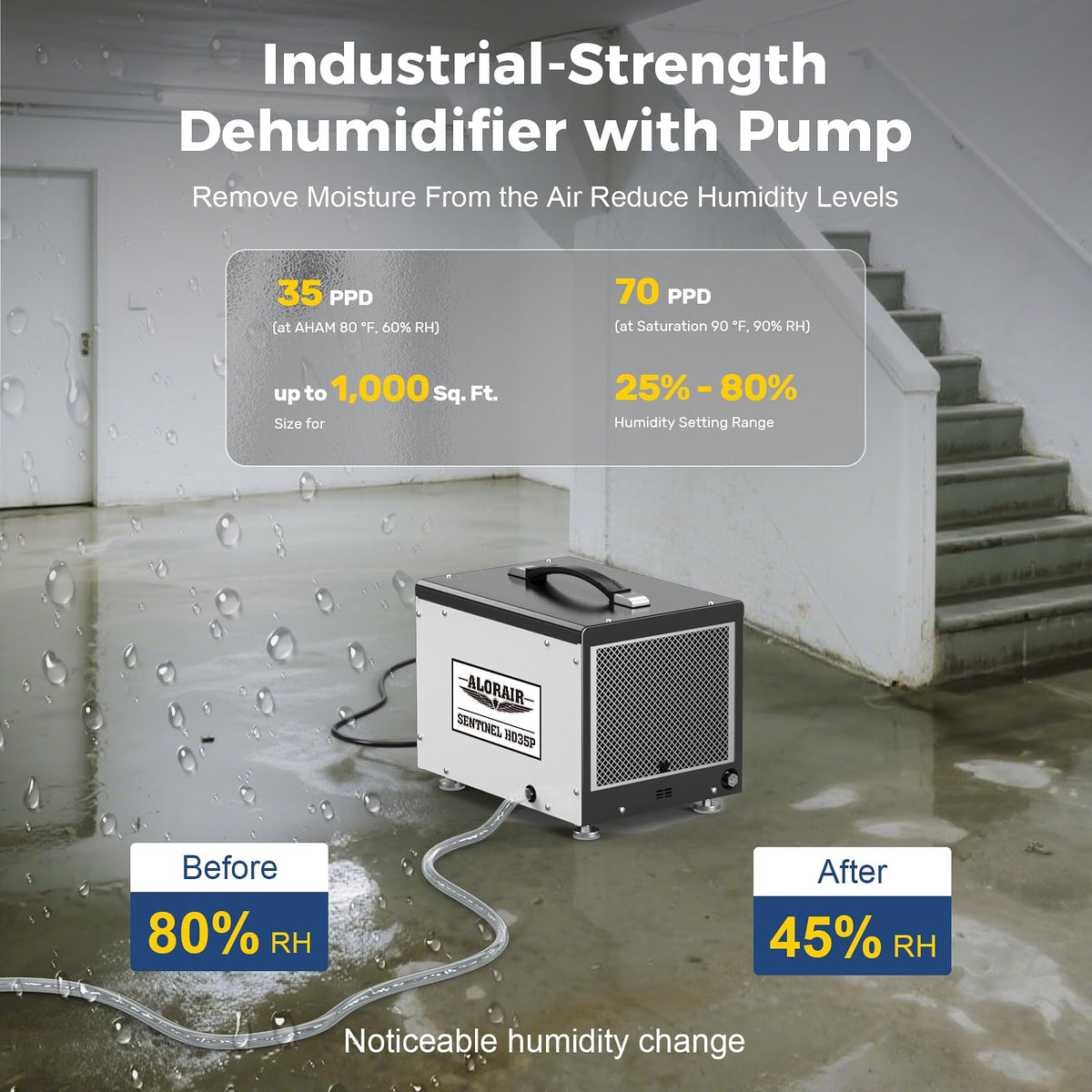 70 PPD Dehumidifier with Pump Y35626