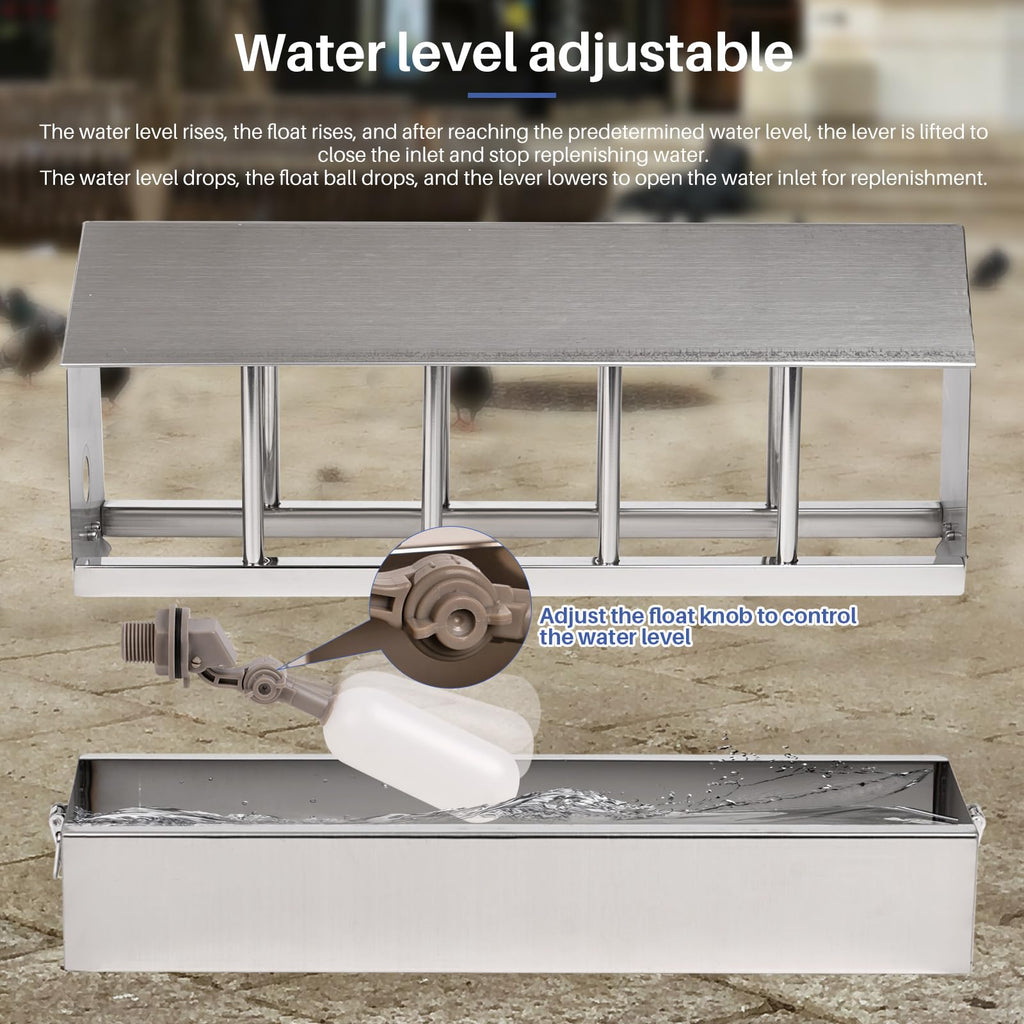 Stainless Steel Automatic Chicken Waterer with Float Valve Q98720
