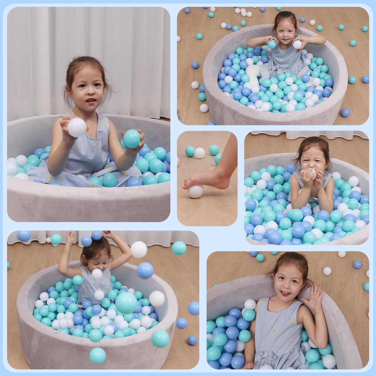 BPA Free Crush Proof Plastic Ball Pit Balls 2.15 Inch U782