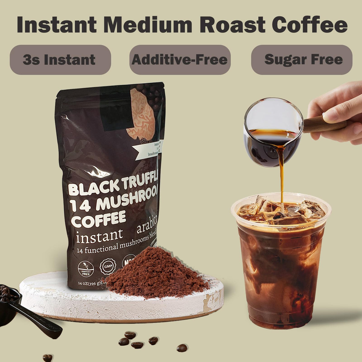14 in 1 Mushroom Coffee Medium Roast Instant 396g Q5750